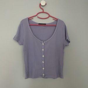 Brandy Melville zelly button up top (purple)
